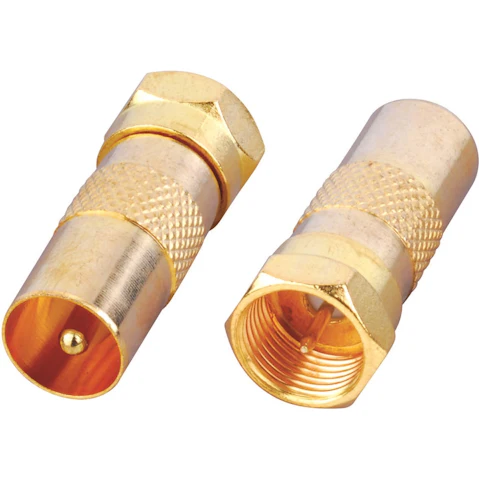 Vanco PAL Male to F-Type Coax Male Adapter