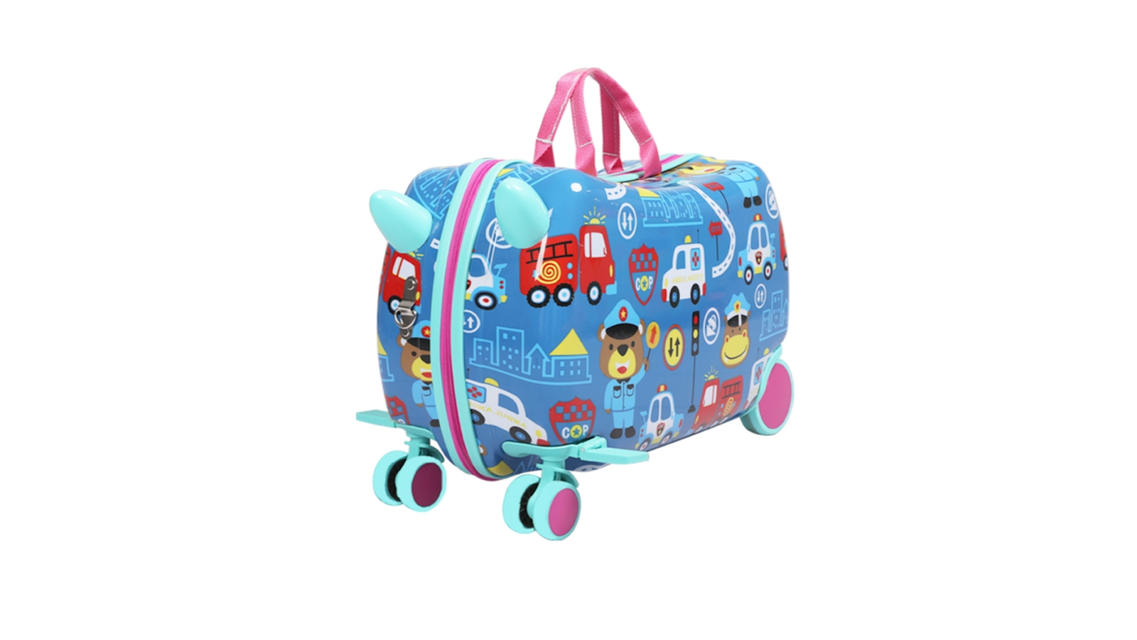 BoPeep Kids Ride On Suitcase Trolley - Cars
