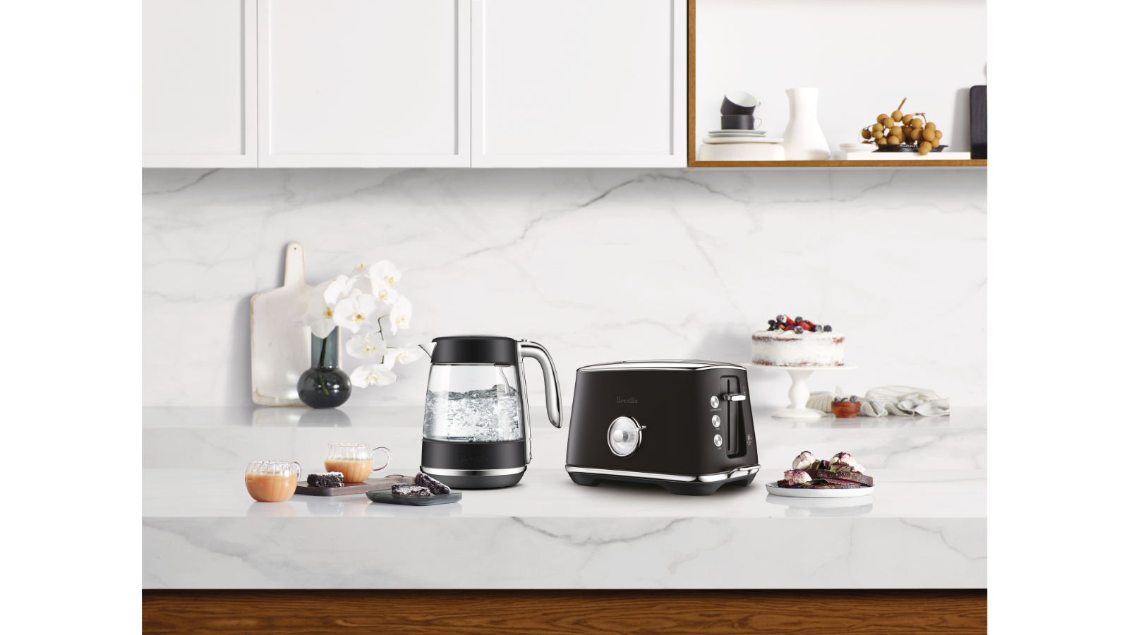 Breville the Crystal Luxe 1.7L Kettle Black Truffle Harvey Norman