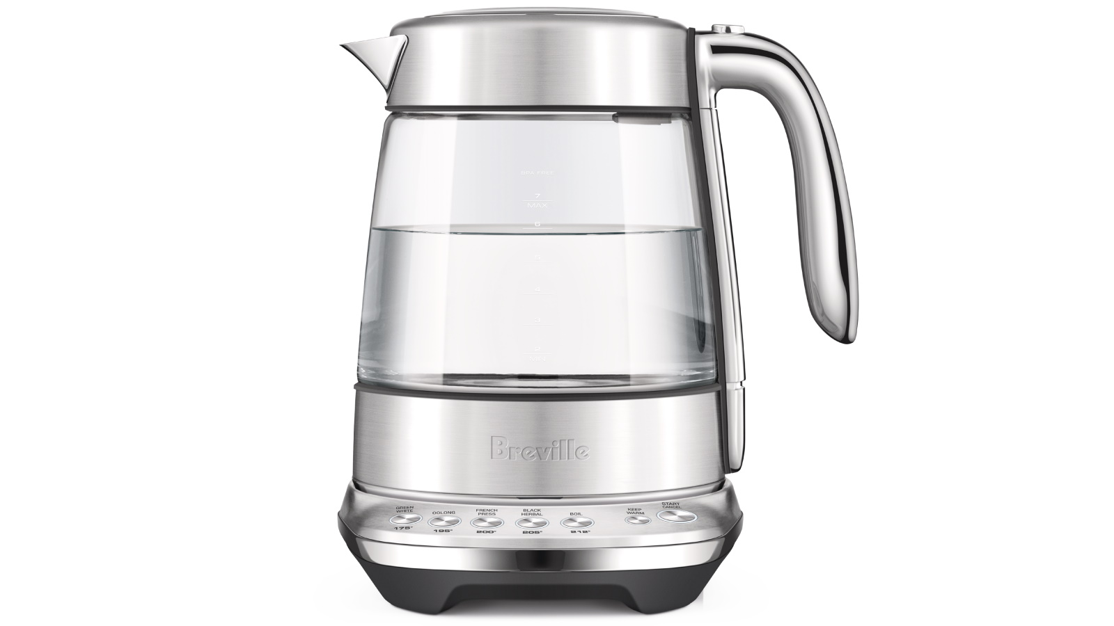 Breville the Smart Crystal Luxe Kettle Brushed Stainless Steel Harvey Norman