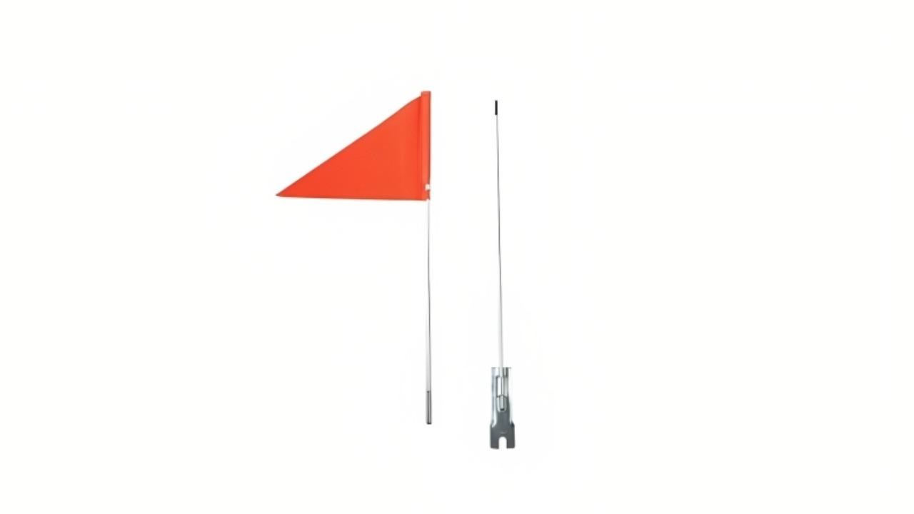 Bikelane 2 Piece Orange Hi-Vis Bike Safety Flag - 150cm