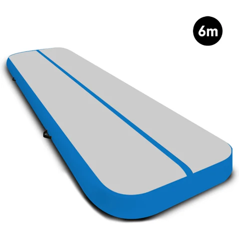 Powertrain 6mx2m Air Track Tumbling Mat - Grey/Blue
