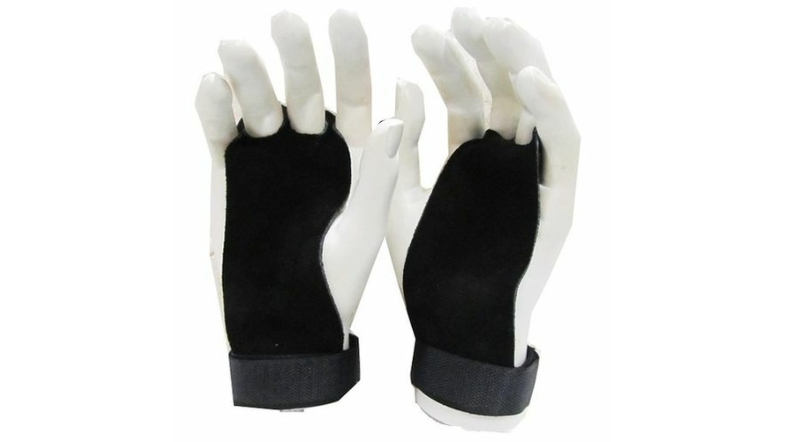 Morgan Sports Black Morgan Leather Palm Grips Pair - Medium