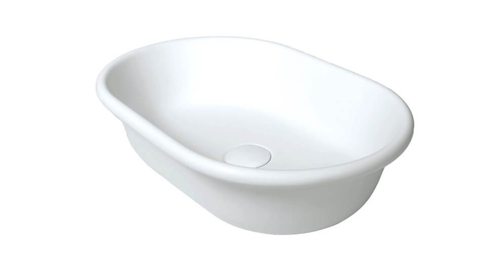Turner Hastings Blanche TitanCast Solid Surface Above Counter Basin - Satin Silk White