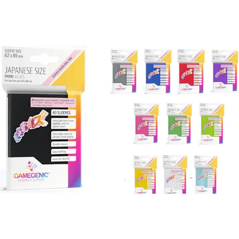 Gamegenic Pack of 60 Prime 6.2 x 8.9cm Japanese Sleeves