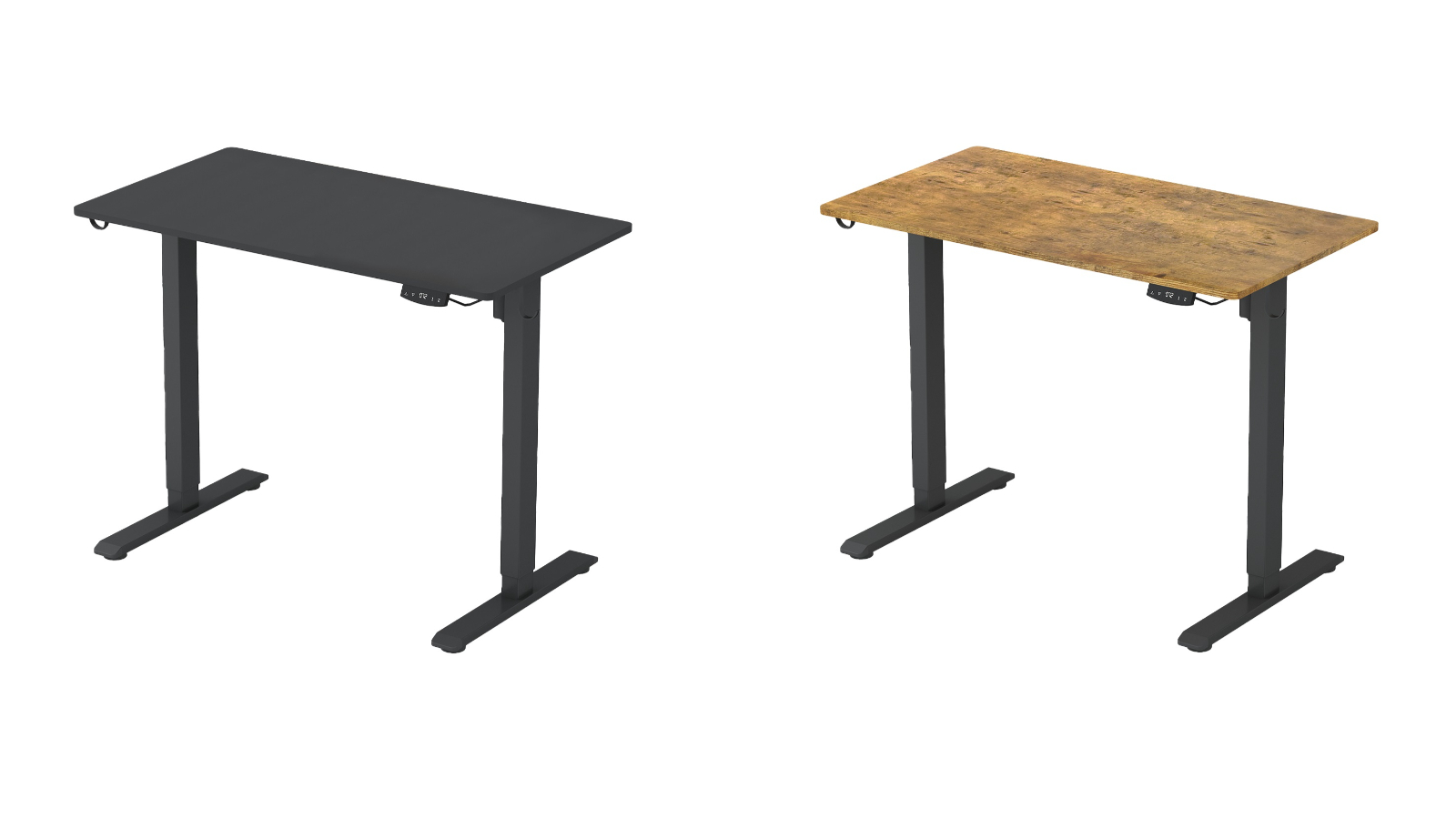 Advwin Black Frame Electric Height Adjustable Ergonomic Sit Standing Desk