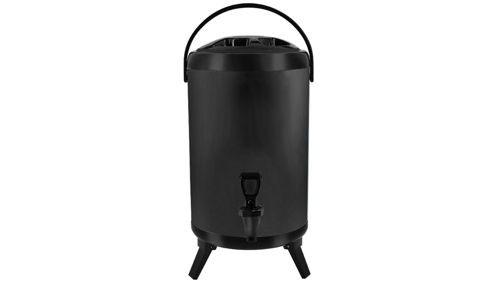 SOGA 18L Stainless Steel Milk Tea Barrel with Faucet - Black