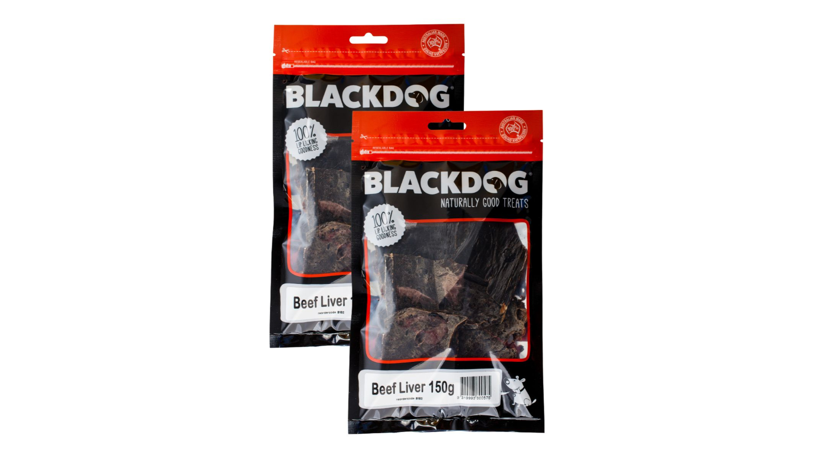 Blackdog 2 Piece Beef Liver - 150g