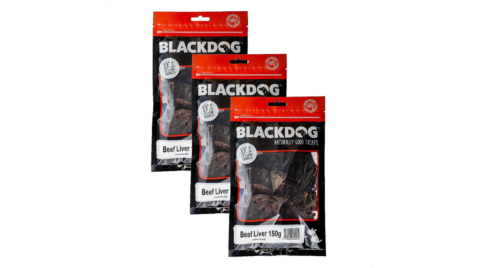 Blackdog 3 Piece Beef Liver - 150g