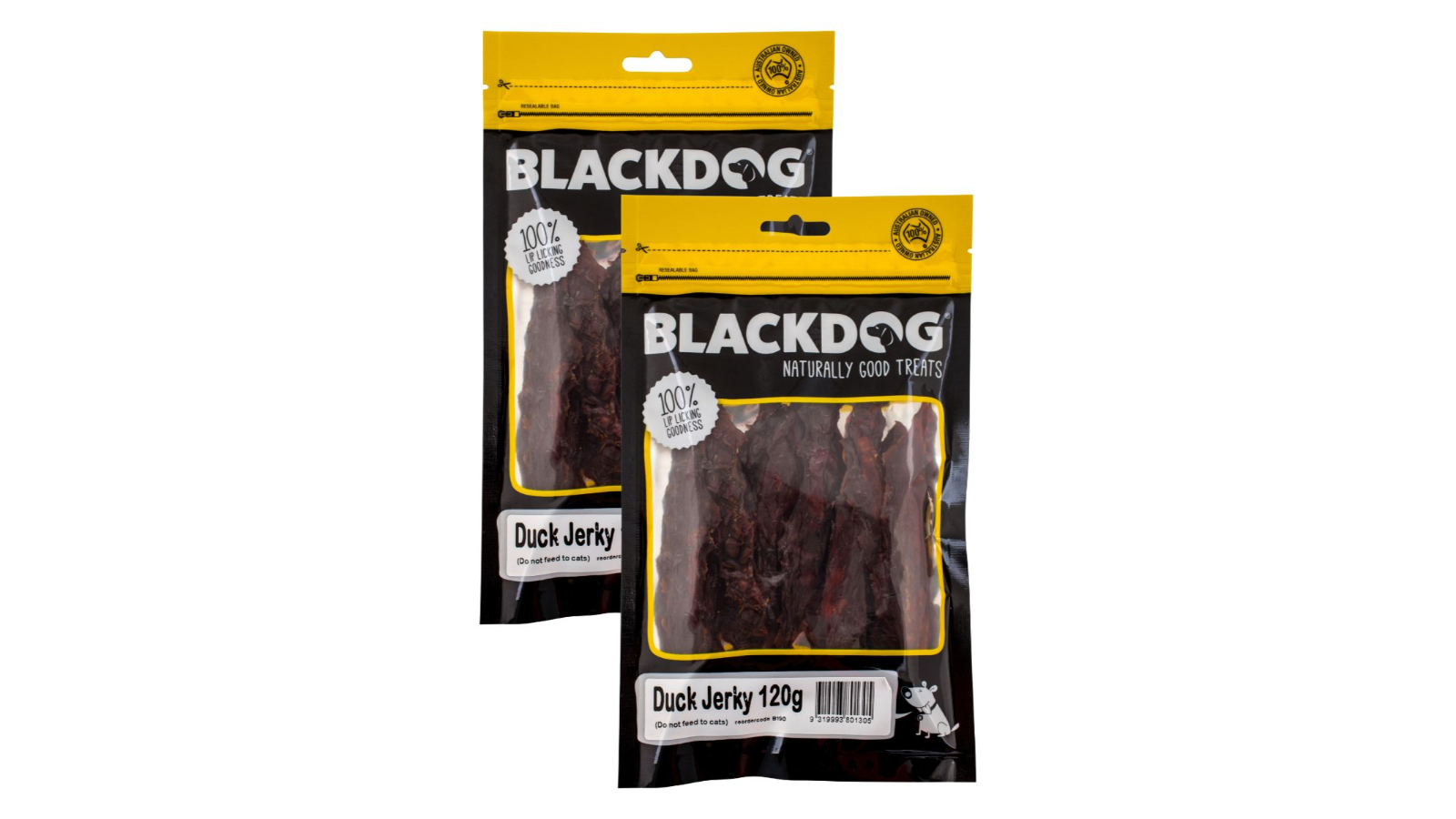 Blackdog 2 Piece Duck Jerkey - 120g 
