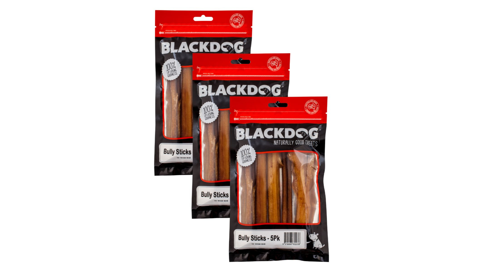 Blackdog Bundle of 3 Bully Stick - Pack of 5