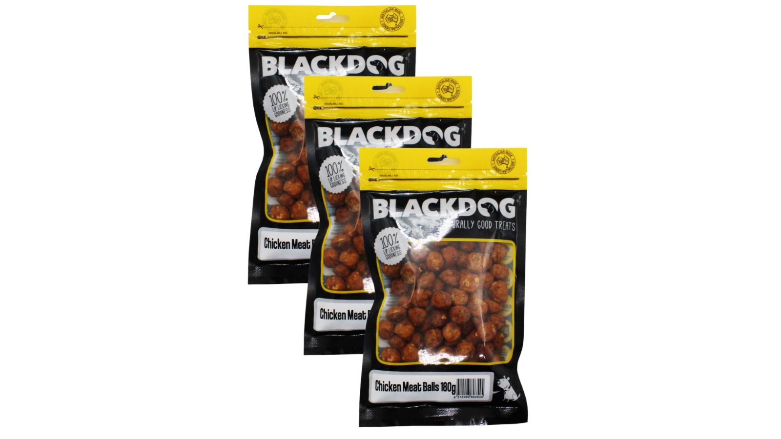 Blackdog 3 Piece 180g Chicken Meat Balls Dog Food