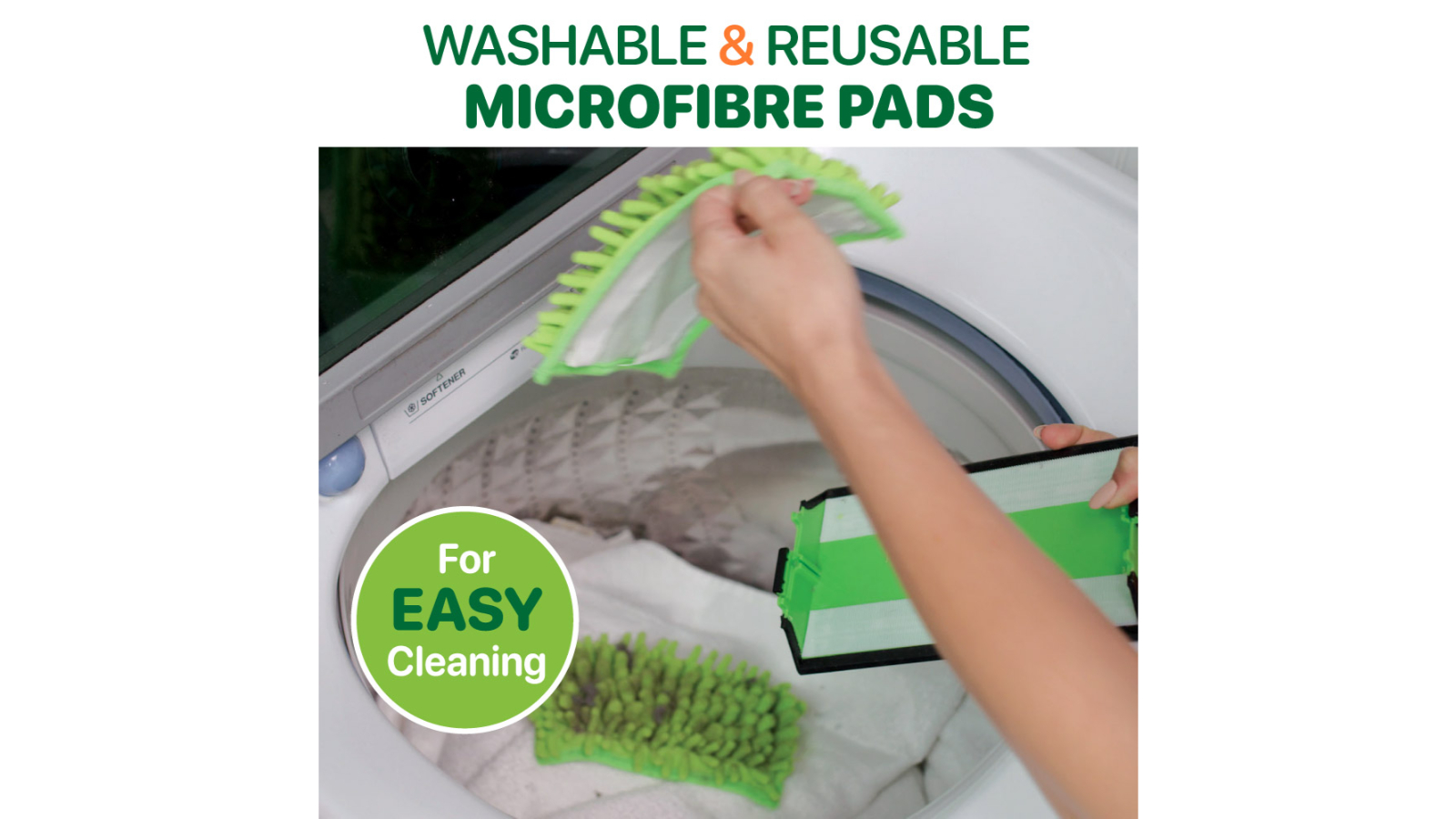 Blade Maid Ceiling Fan Cleaner - 1 Set of Blade Maid Reusable Microfiber Duster Replacement Pads- 2 Pads