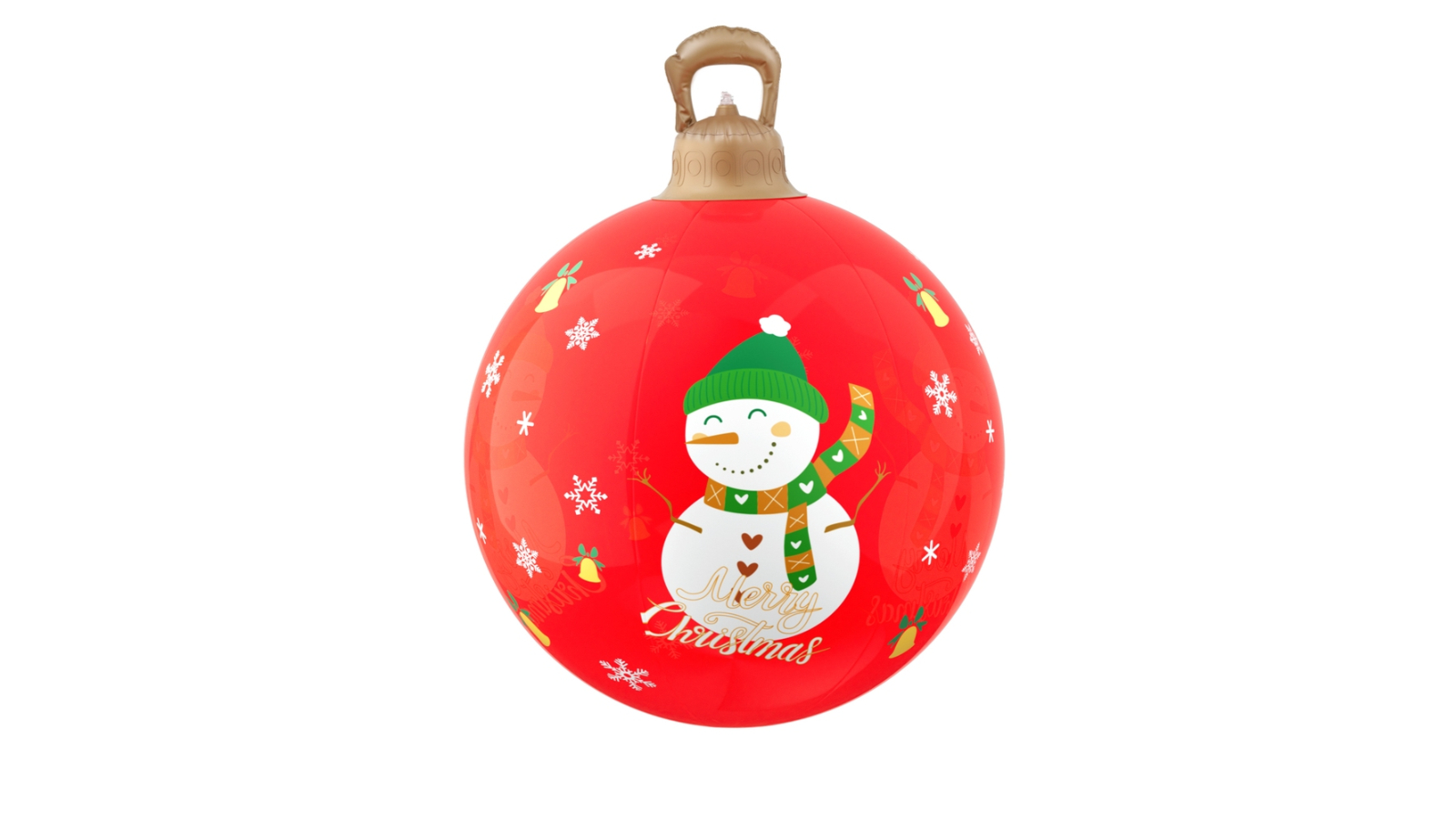 Jingle Jollys Inflatable LED 60cm Snowman Bauble - Red 