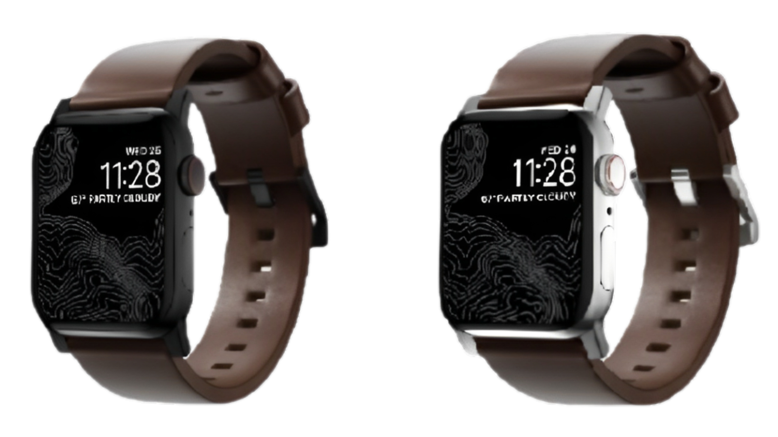NOMAD Rustic Brown Modern Band Horween Leather - 45mm