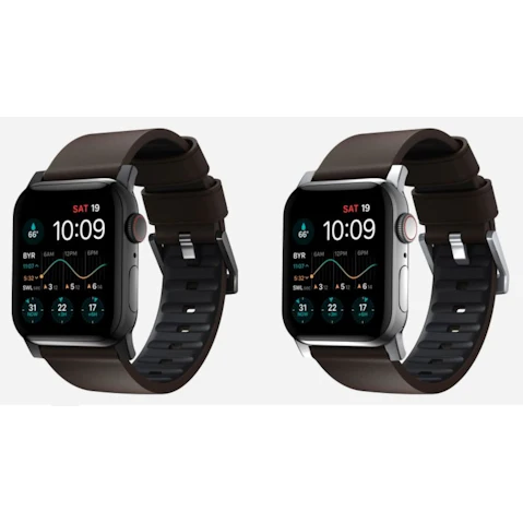 NOMAD Brown Leather Active Band Pro - 45mm