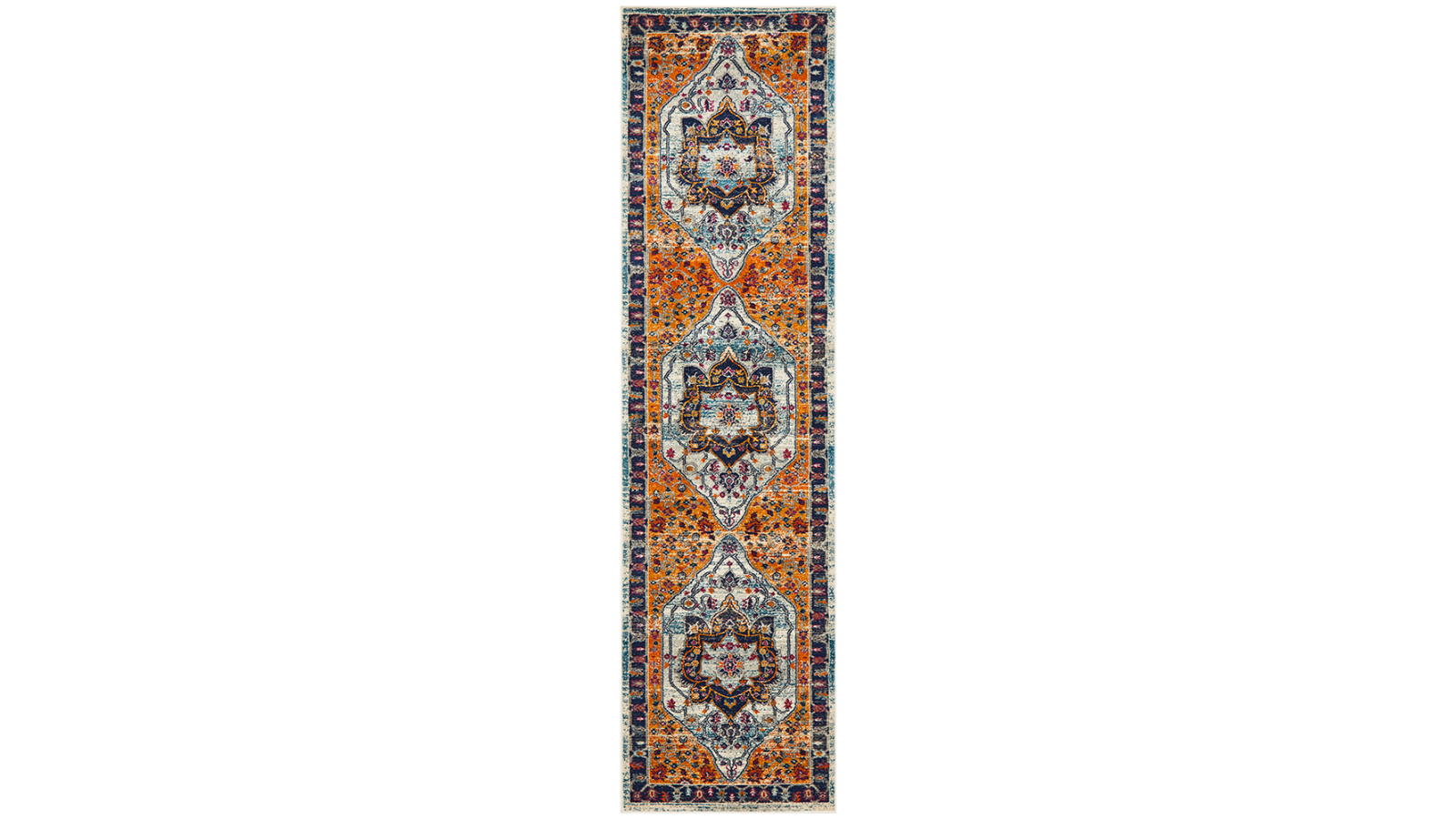The Weave Studio Annabel 201 Rust Runner Rug - 400 x 80cm