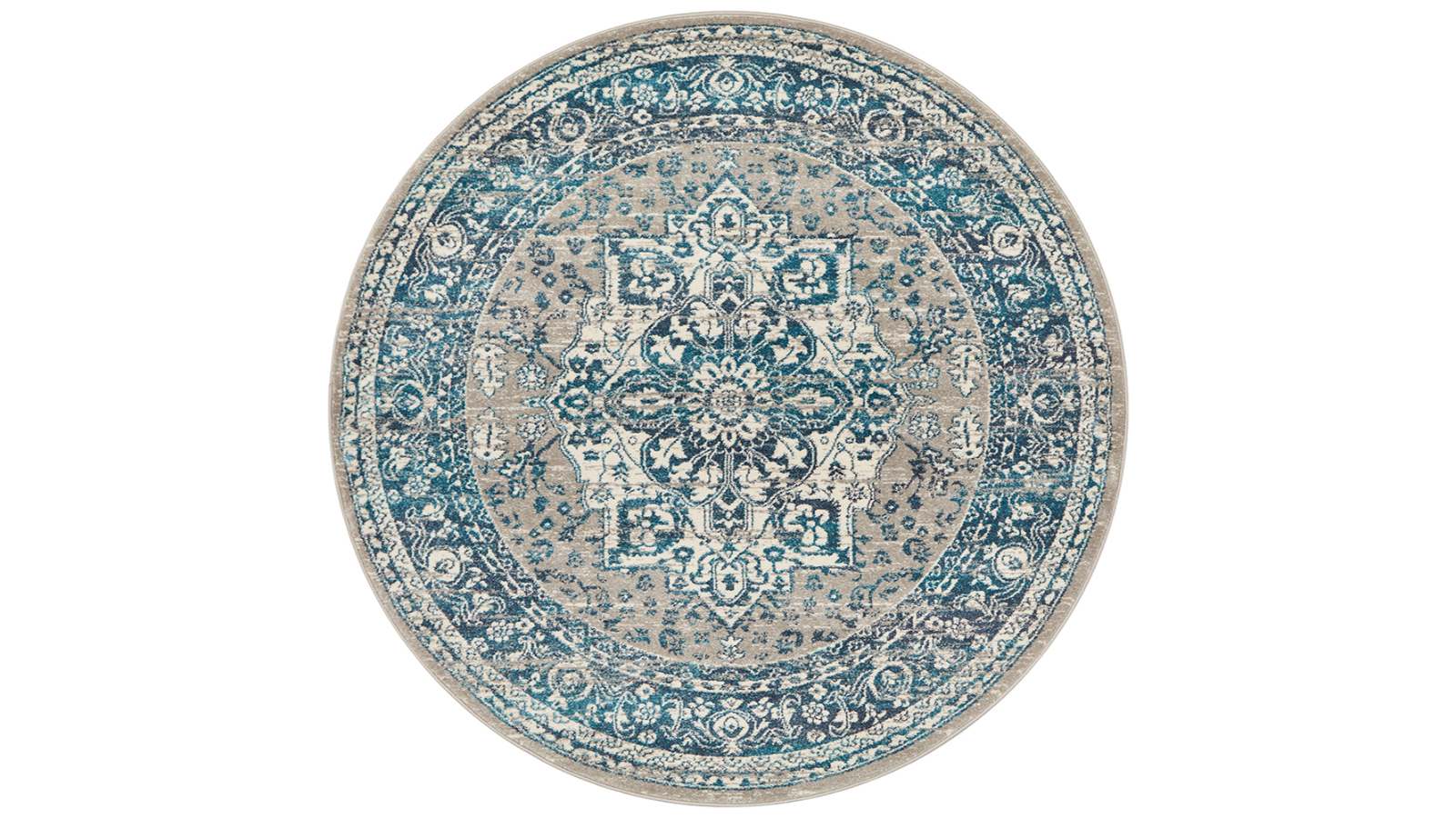 The Weave Studio Annabel 207 Blue Round Rug - 240 x 240cm