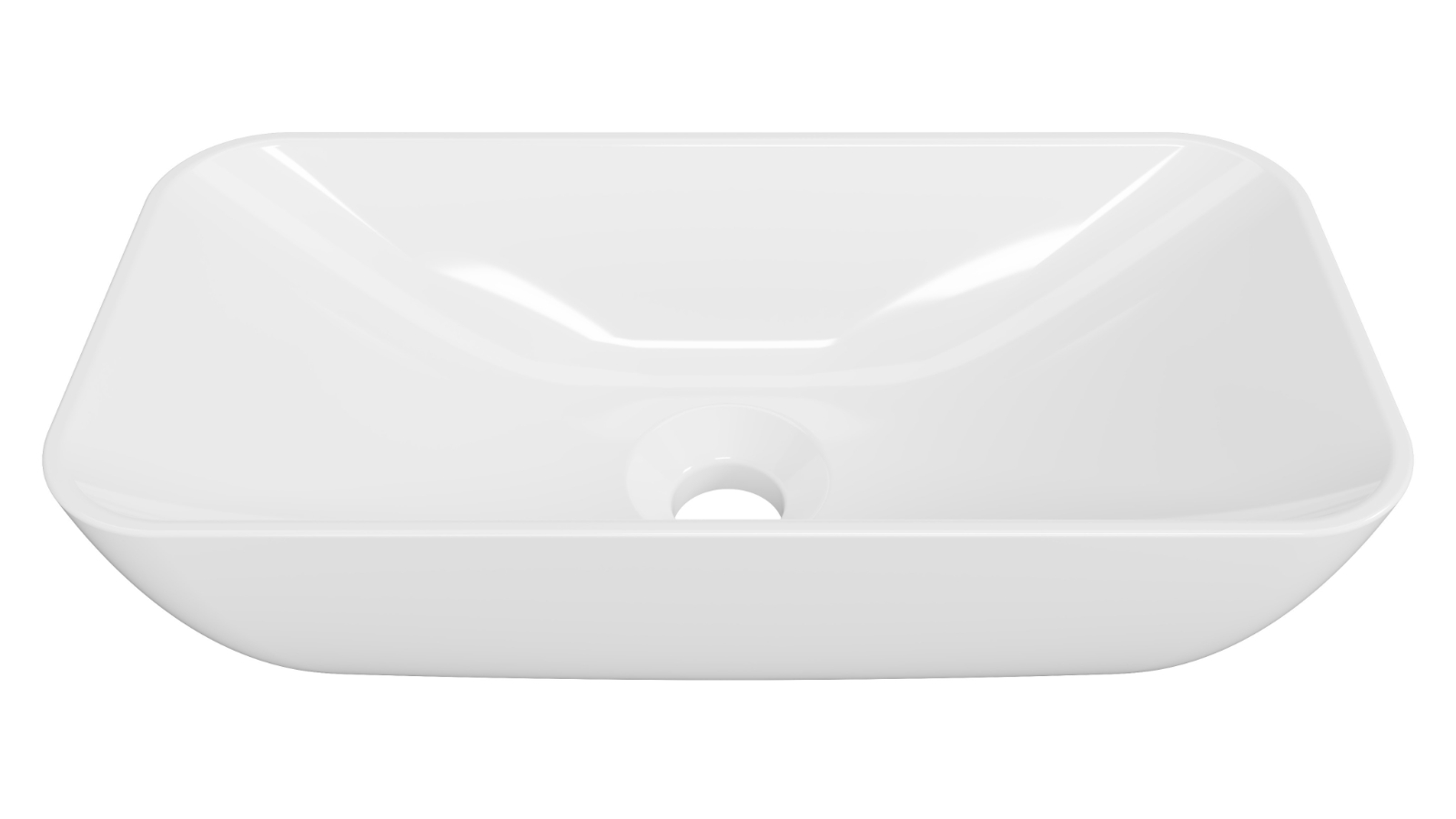 Timberline Bloom 475mm Above Counter Basin - Gloss White