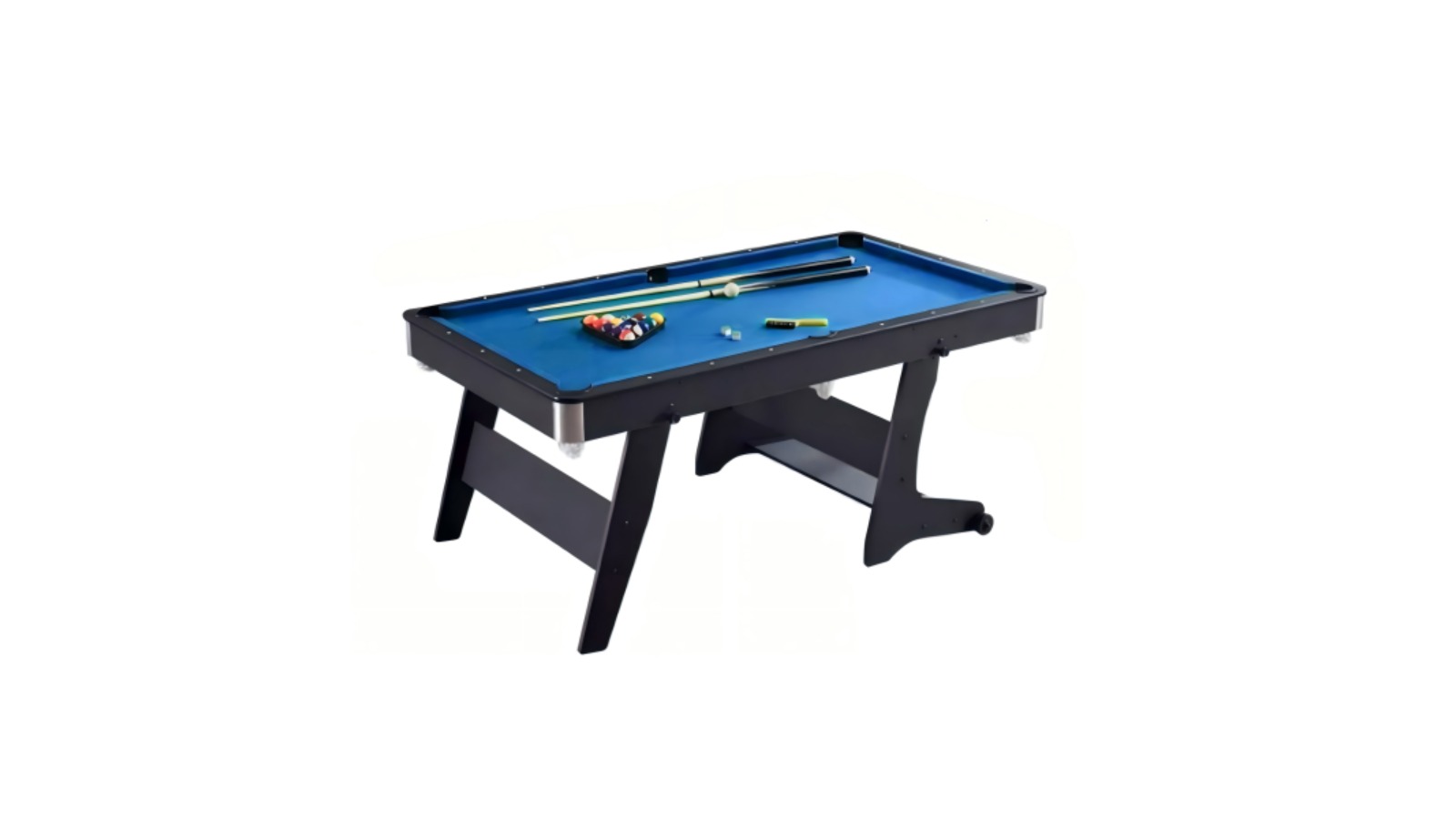 TopOne Sports 6ft Multi-Functional Pool Table with Accessories Package - Blue Felt