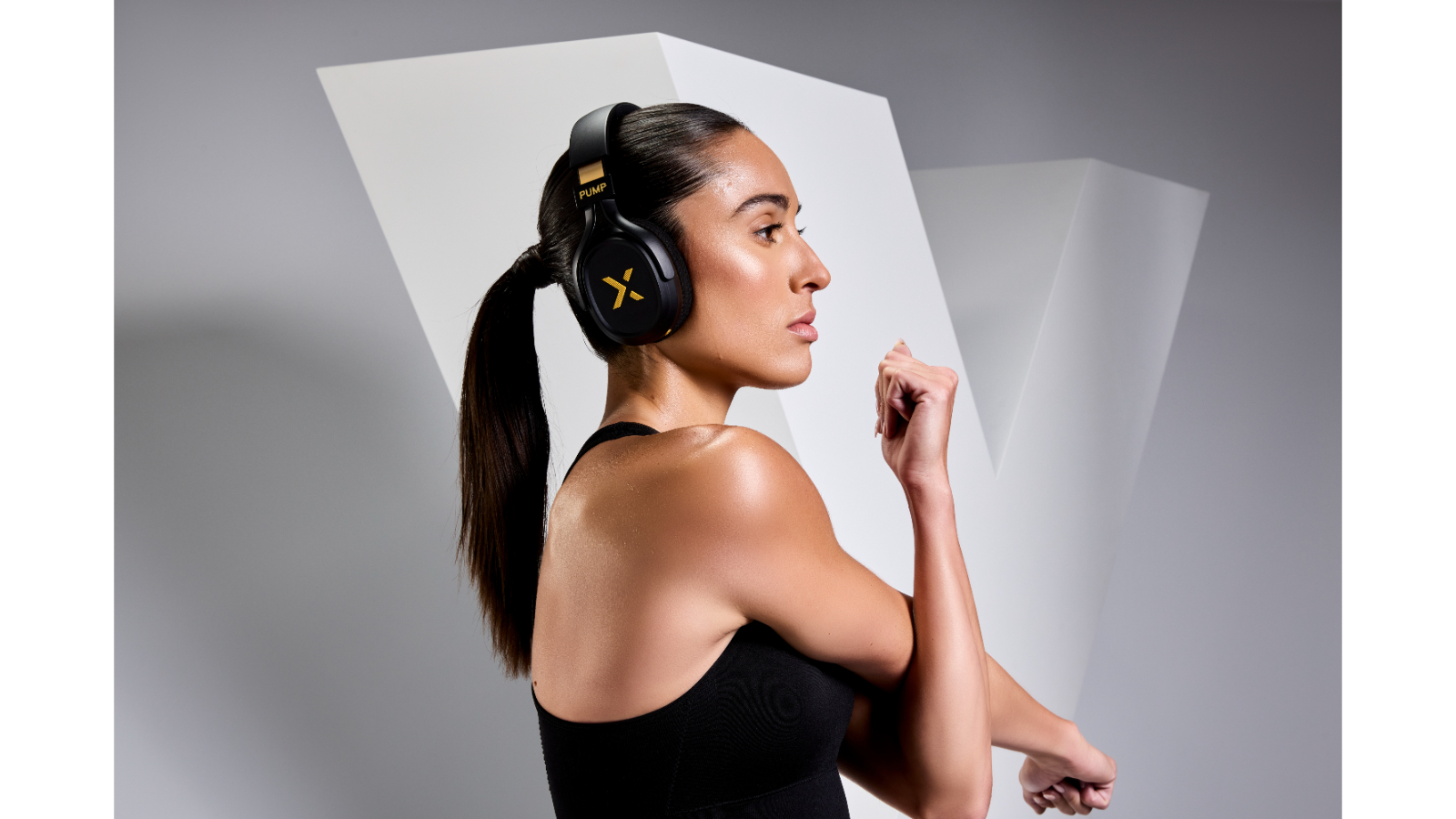 BlueAnt Pump X - The Gym Headphones | White/Gold | Sports Headphones | Cushioned & Cooling Ear Pads | (ANC) Active Noise Cancelling/Advanced Trans In Pakistan - View #6