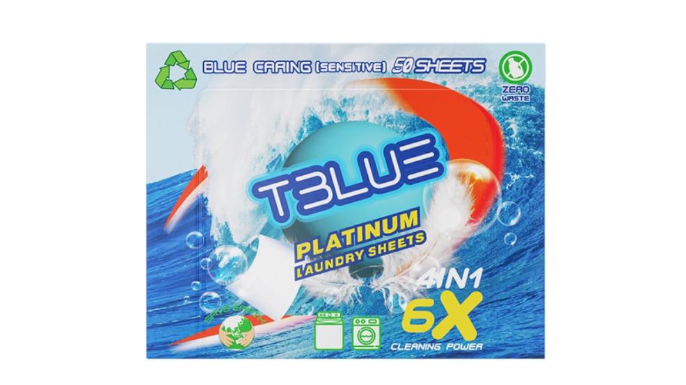 TBLUE 50 Load Laundry Detergent Sheet - Blue Caring