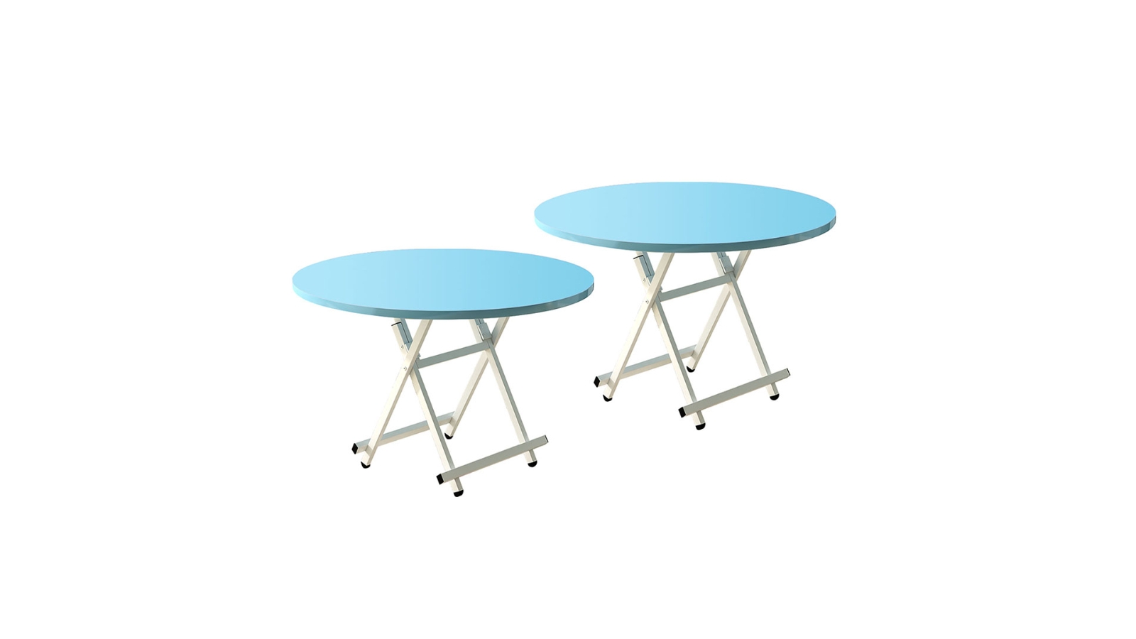 Soga 2 Piece Round Portable Dining Table - Blue
