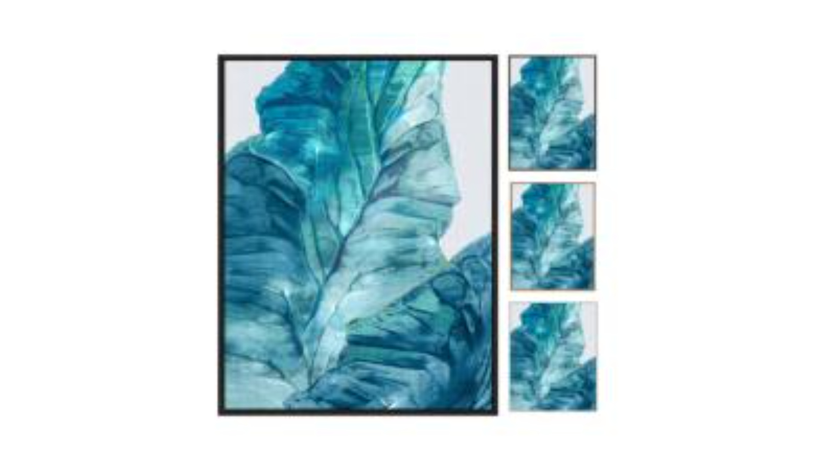 La Grolla Tropical Blue/Green Leaves II Gallery Wall Art
