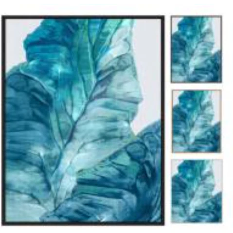 La Grolla Tropical Blue/Green Leaves II Gallery Wall Art