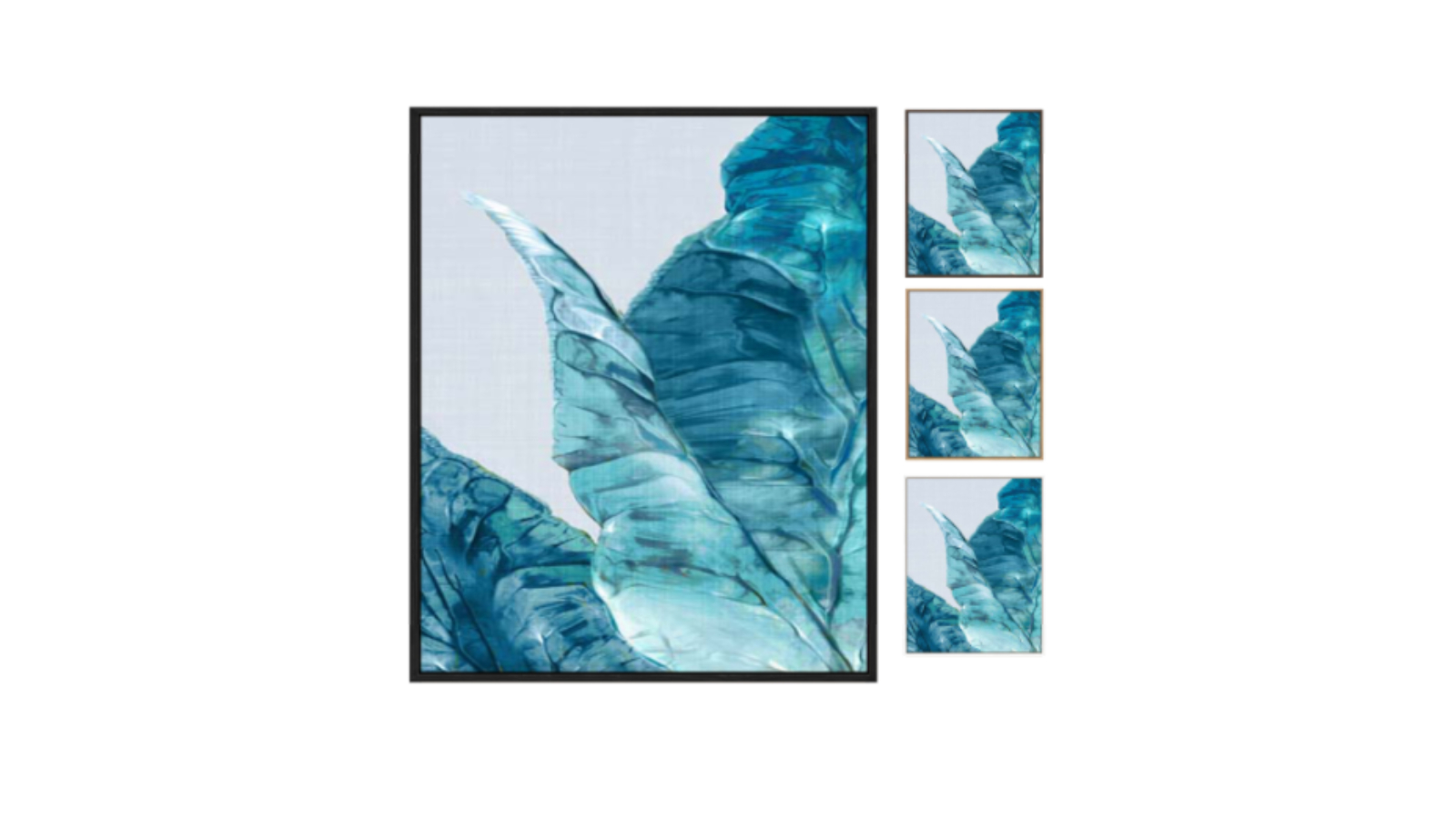La Grolla Tropical Blue/Green Leaves I Gallery Wall Art