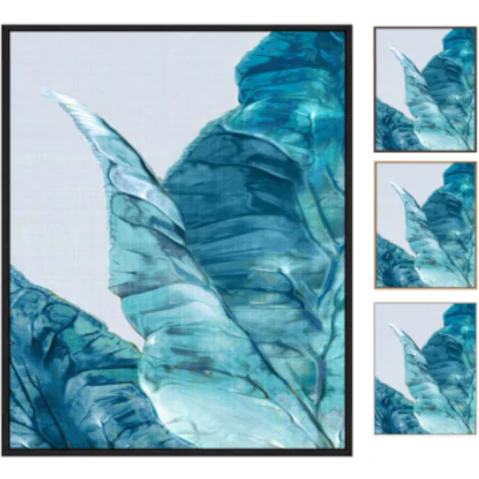 La Grolla Tropical Blue/Green Leaves I Gallery Wall Art