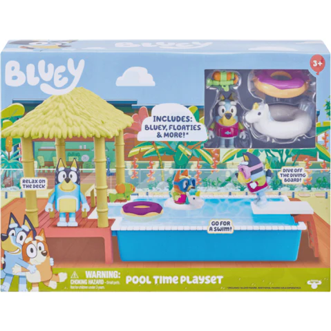 Bluey Pool Fun Time Playset