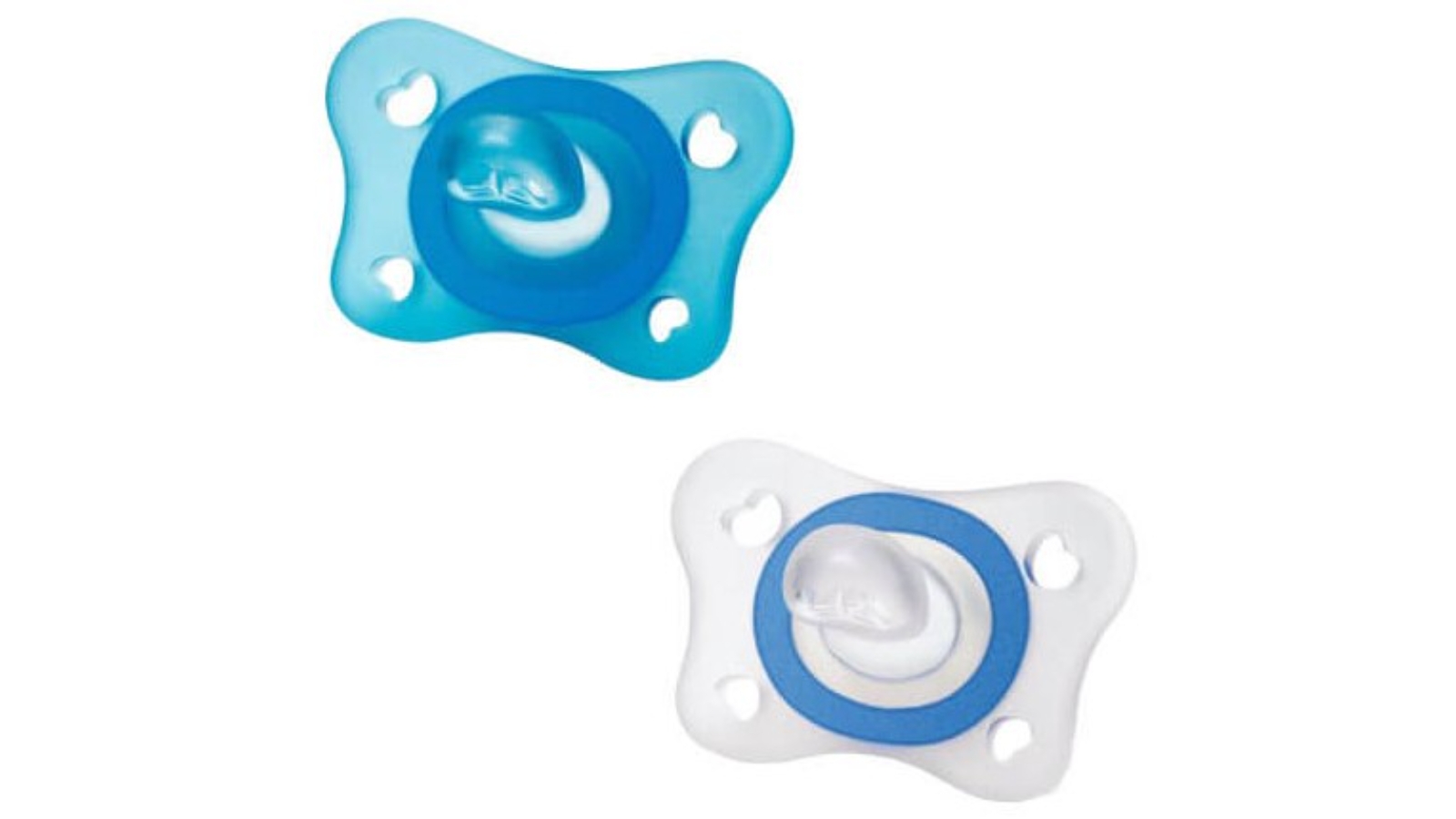 Cross Chicco Nursing Physio 2 Piece Blue Mini Soft Soother - 0-2 Months