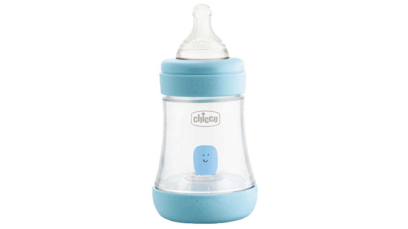 Chicco 150ml Perfect5 Silicone Bottle with Slow Flow - Blue