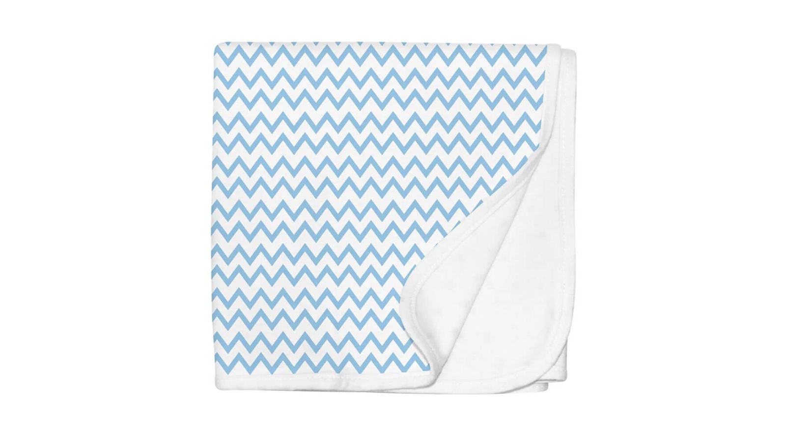 Silly Billyz Jersey Swaddle Blanket - Blue Chevron
