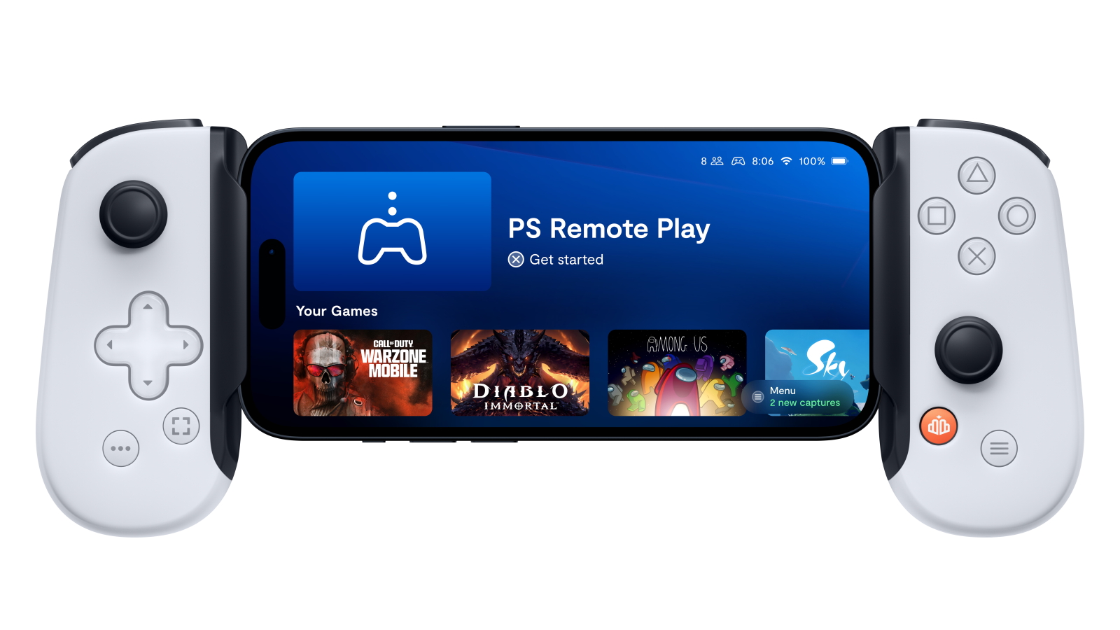 Backbone One PlayStation Edition USB-C (2nd Gen) Mobile Gaming Controller - White