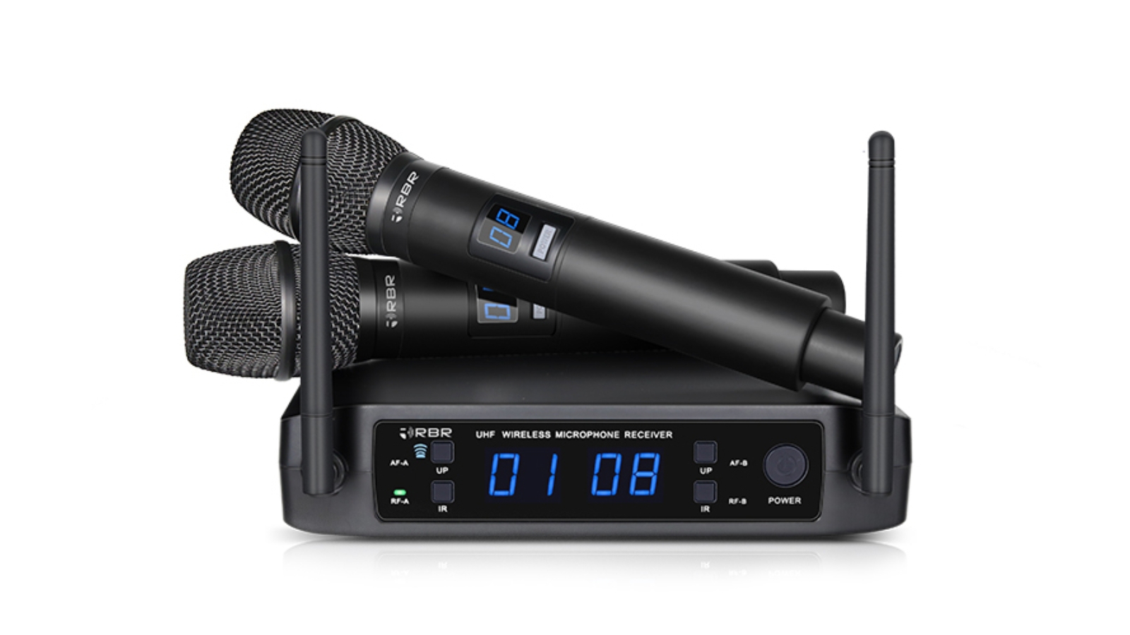 RBR BM630 UHF USB Rechargeable Handheld Wireless Microphone Karaoke