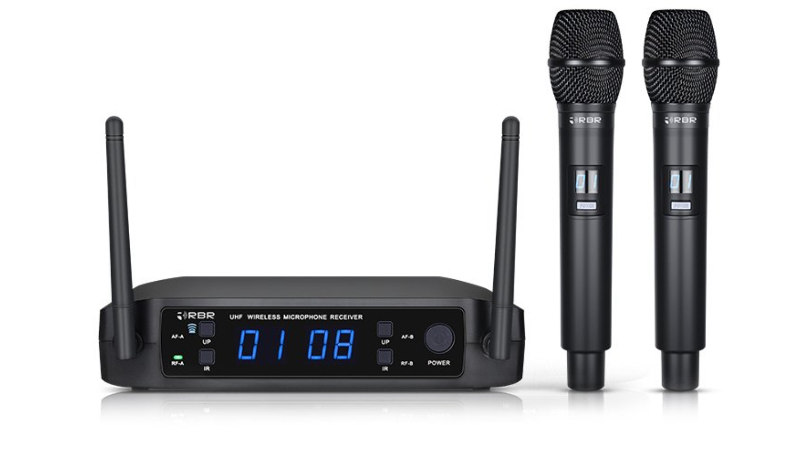 RBR BM630 UHF USB Rechargeable Handheld Wireless Microphone Karaoke
