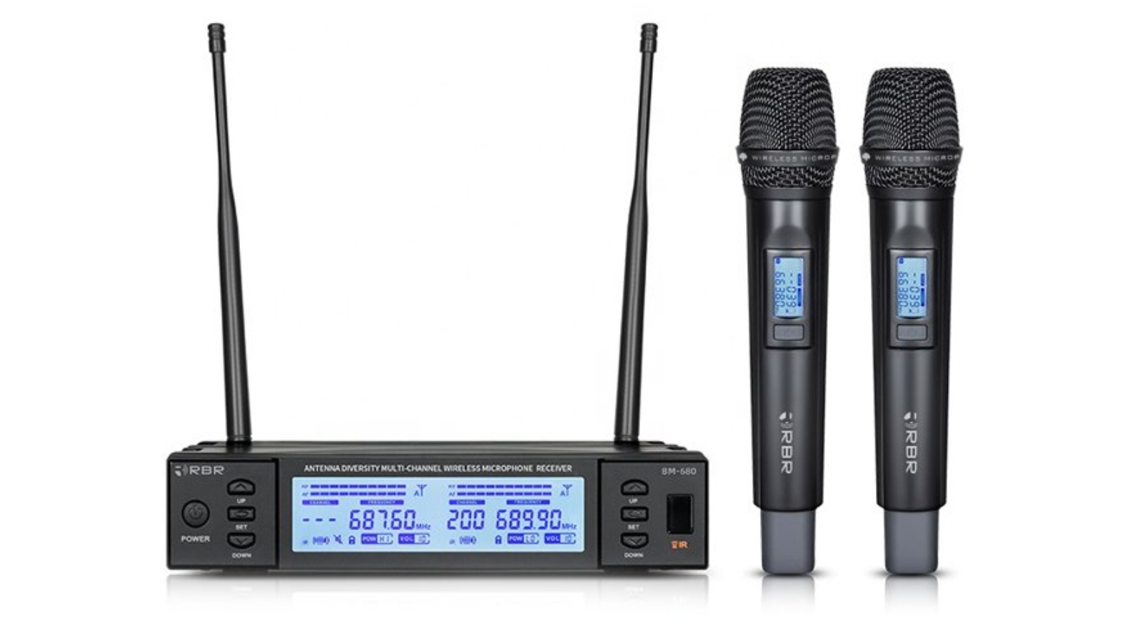 RBR BM680 UHF Pro Karaoke Wireless Microphone Harvey Norman
