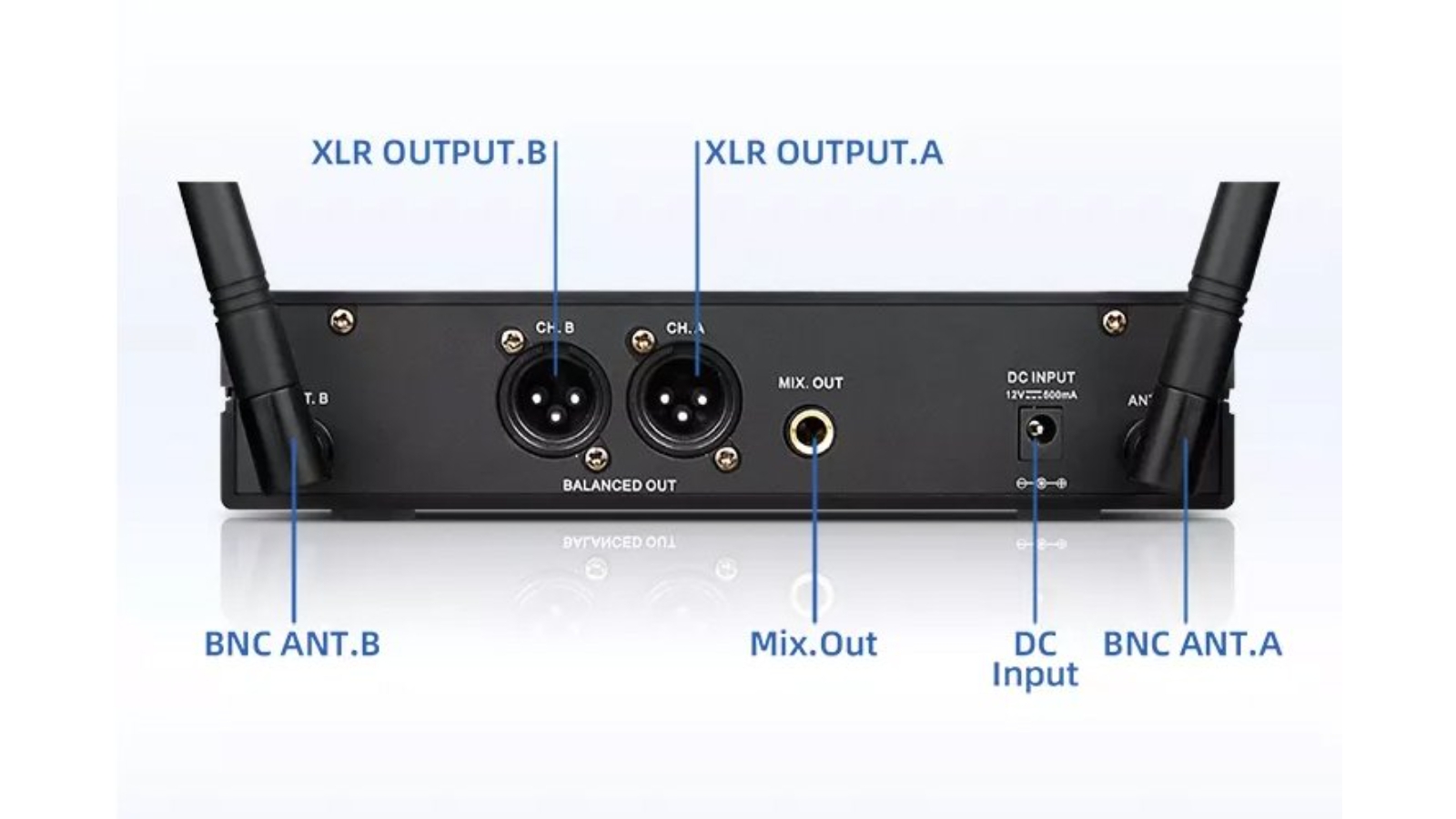 RBR BM680 UHF Pro Karaoke Wireless Microphone Harvey Norman