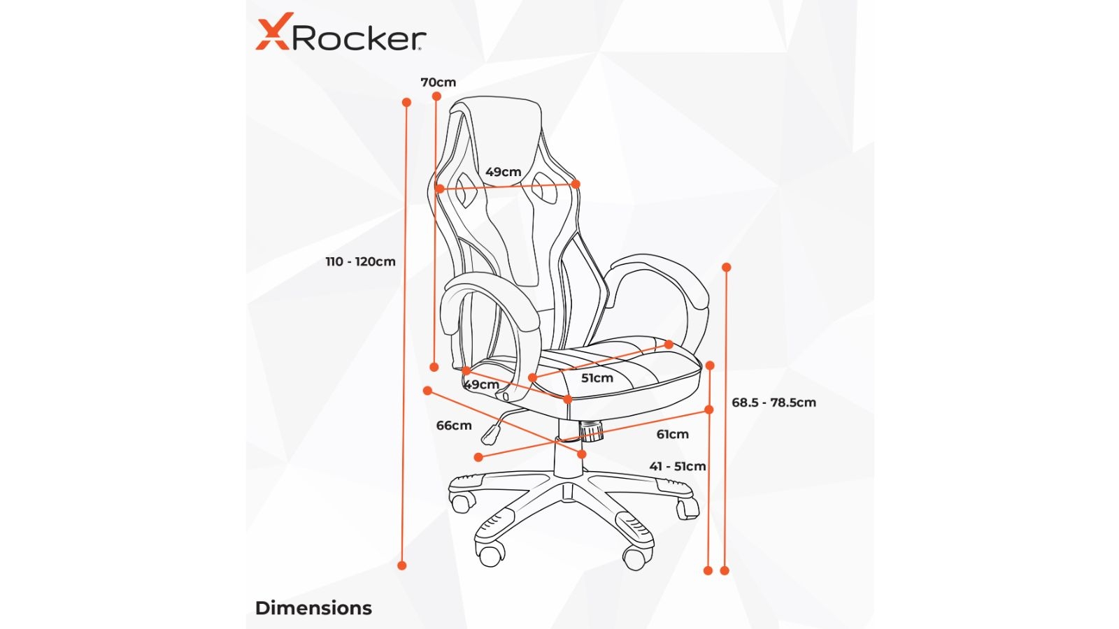 X Rocker Kratos Office Gaming Chair Black Harvey Norman