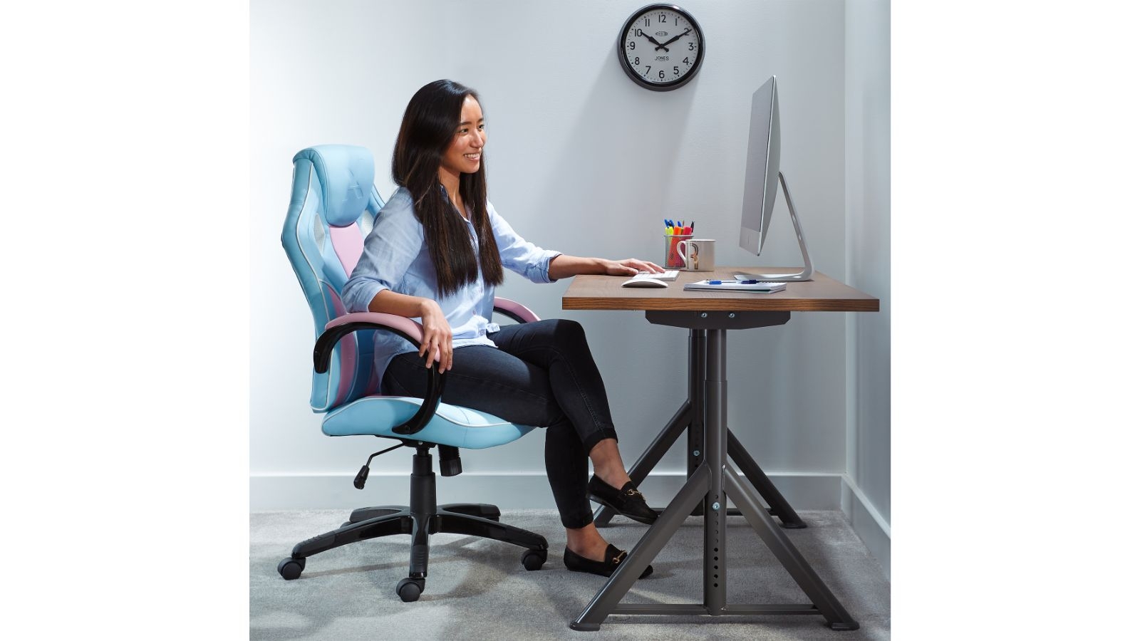 X Rocker Maverick Office Gaming Chair Bubblegum Harvey Norman