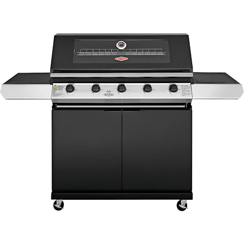 BeefEater 1200 5-Burner BBQ + Side Burner - Black
