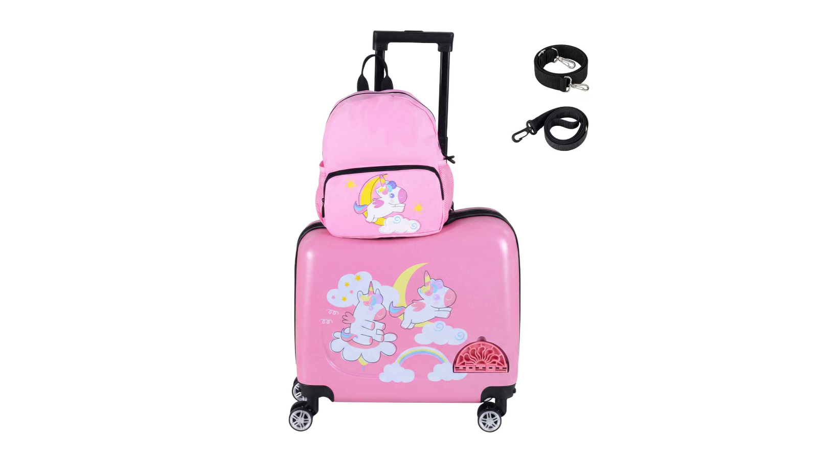 Costway Set of 2 Ride-on Luggage - Pink