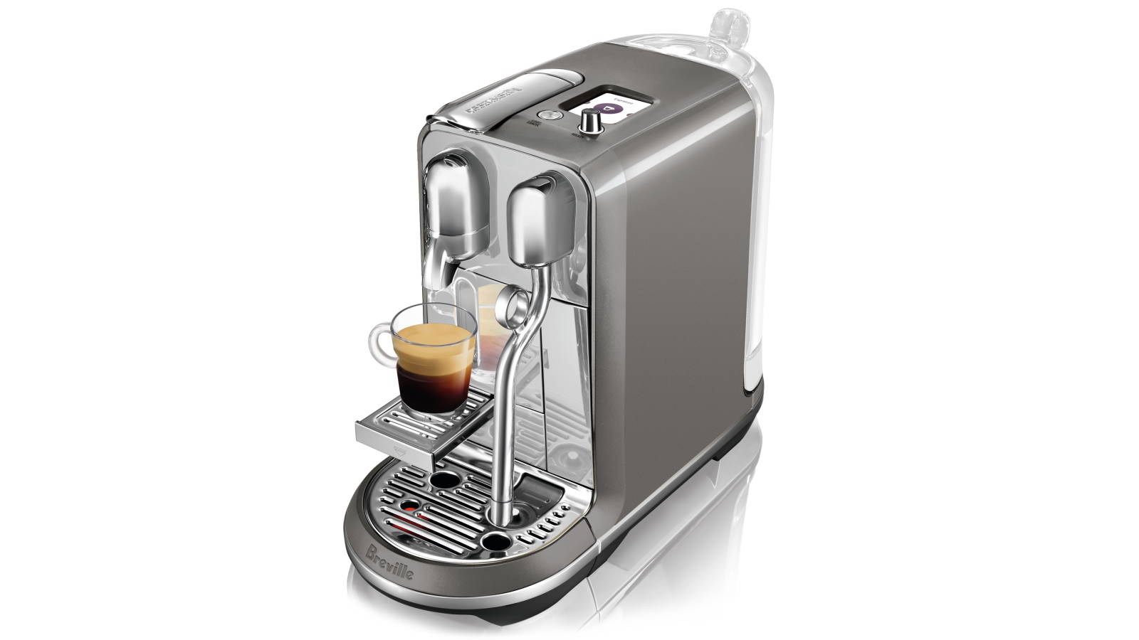 Nespresso Creatista Plus Coffee Machine By Breville Smocked Hickory