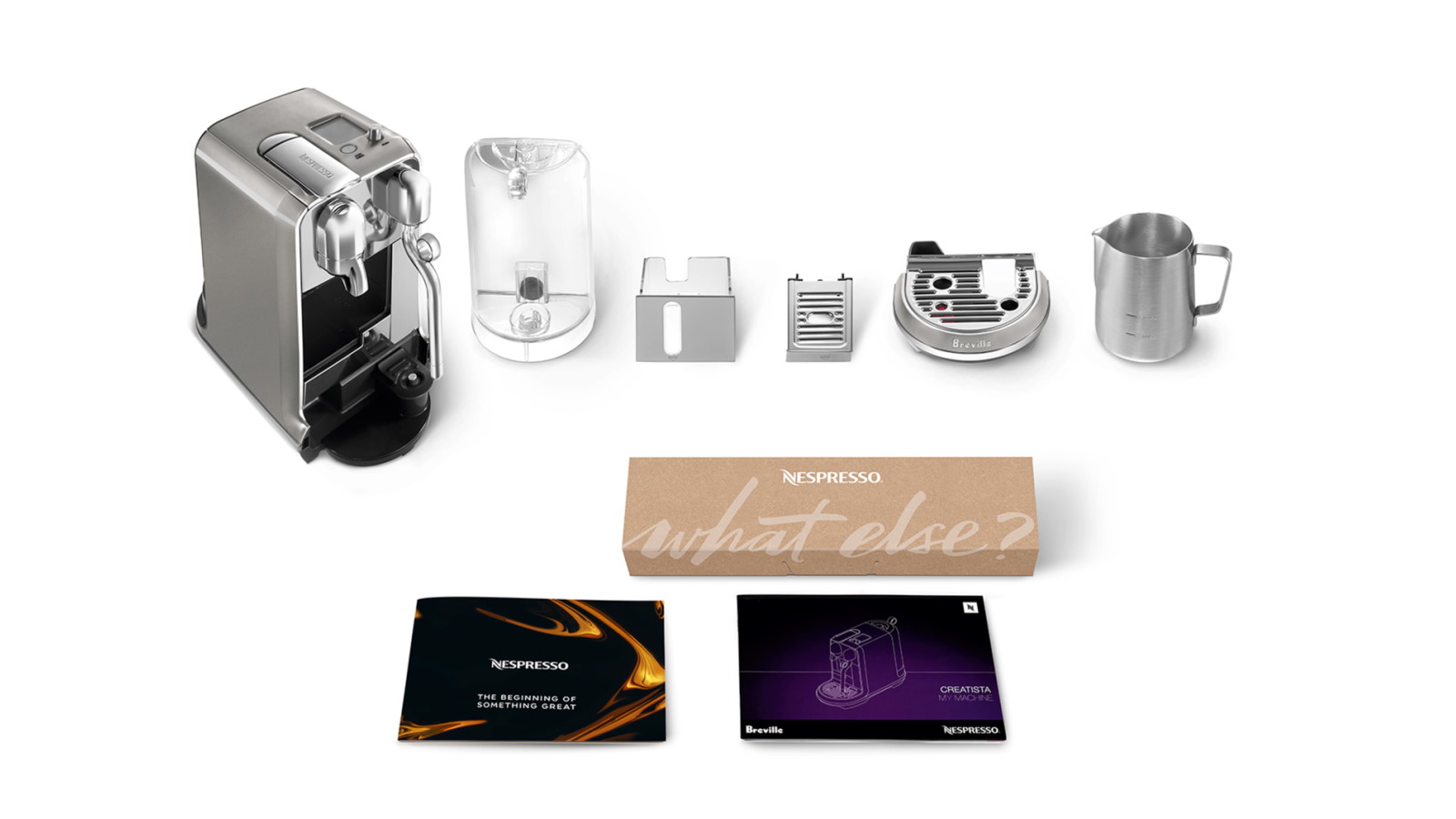 Nespresso Creatista Plus Coffee Machine By Breville Smocked Hickory