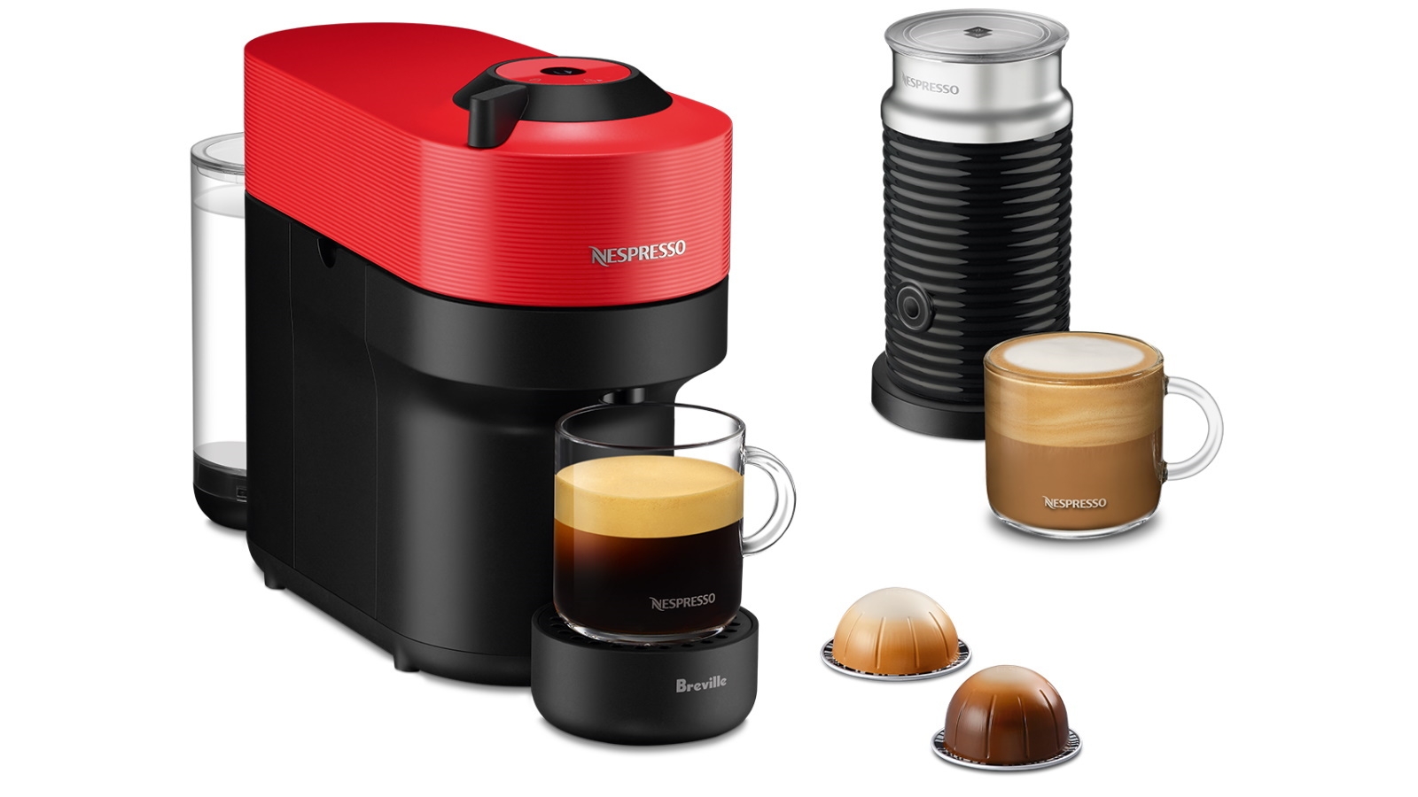 Nespresso Vertuo Pop Coffee Machine with Milk Frother by Breville