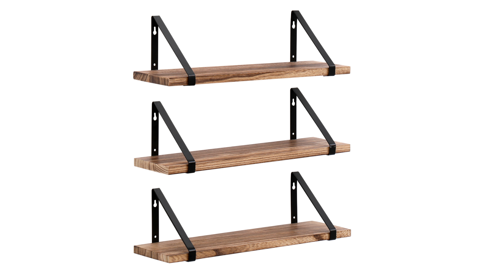 Levede 3-Piece Wooden Floating  Wall Mounted Storage Display Shelves