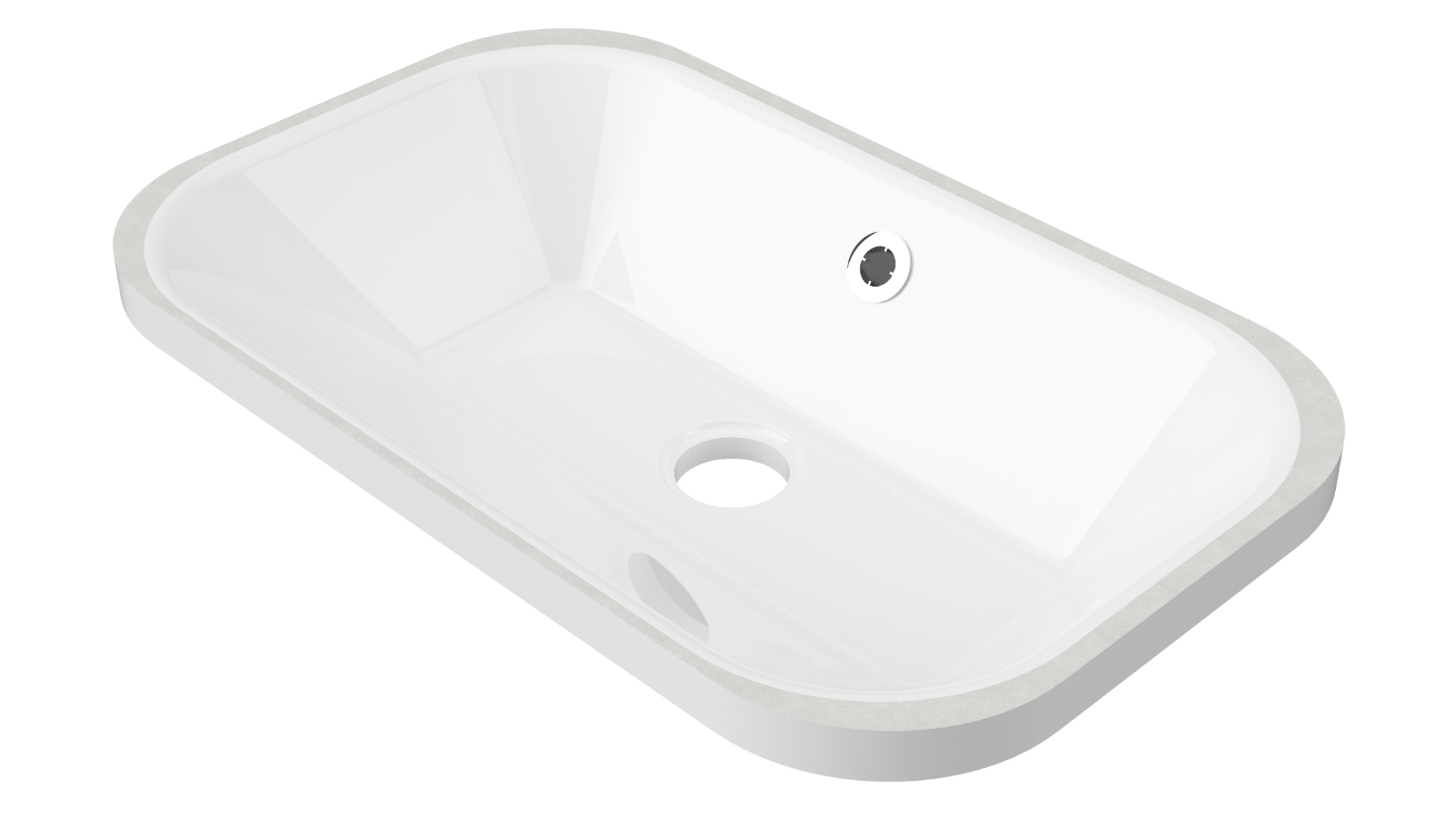 Timberline Bodhi Under Counter Basin - Gloss White