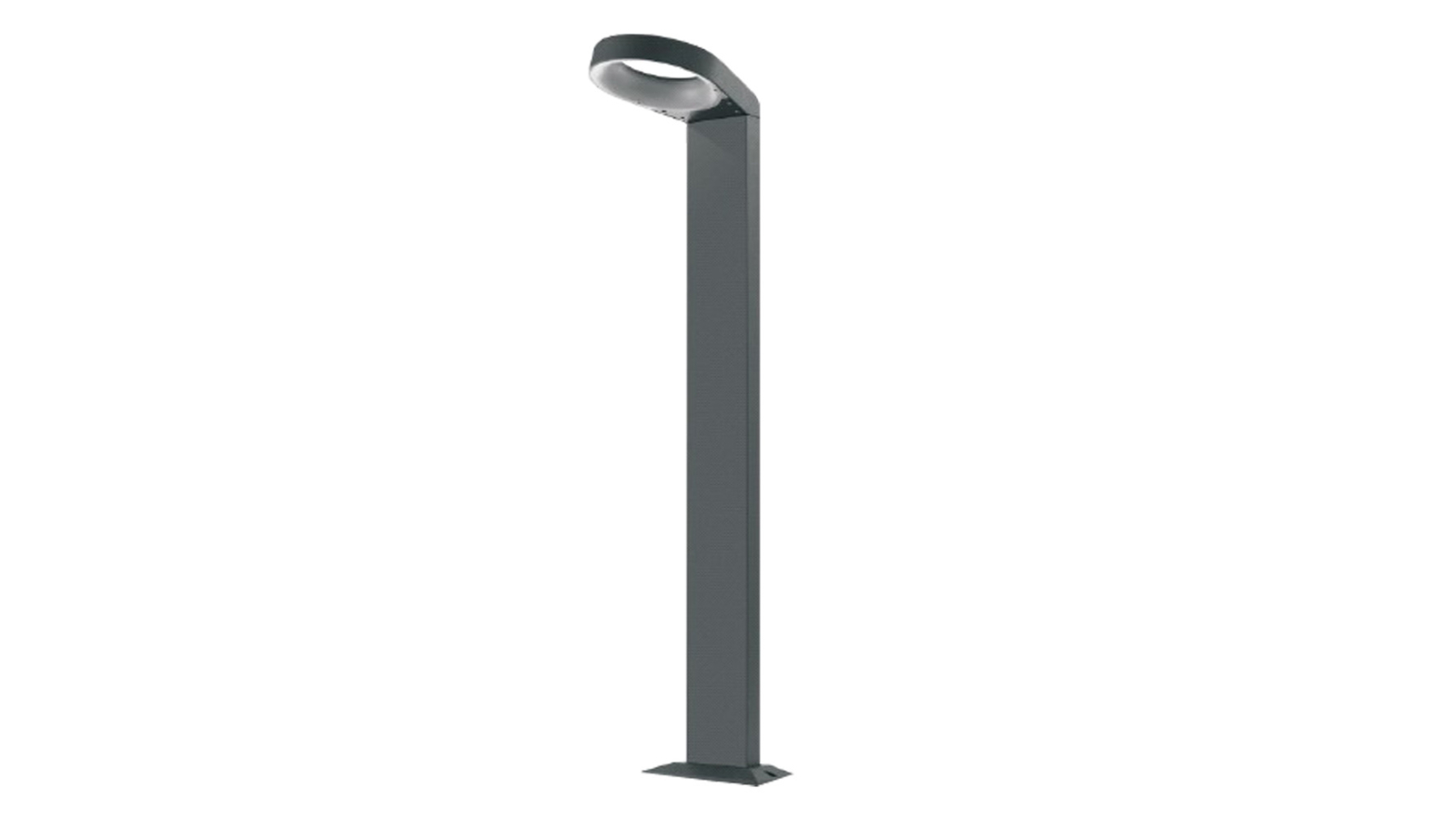 LED Hoop Garden Bollard Light 3000K H80cm IP54 - Grey